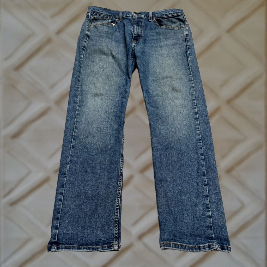 Levi's Levi's 506 Straight Jeans Mens 36x29 Blue Medium Wash Denim Casual Ultra-Comfort Regular Fit Cotton Blend Size US 36 / EU 52 - 1 Thumbnail