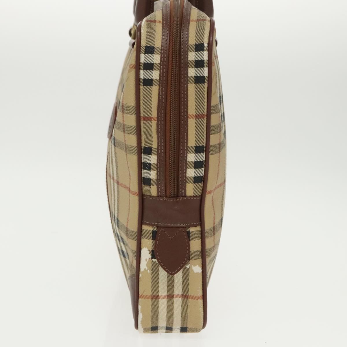Burberry Burberry Nova Check Hand Bag Pvc Beige Gold Size ONE SIZE - 3 Thumbnail