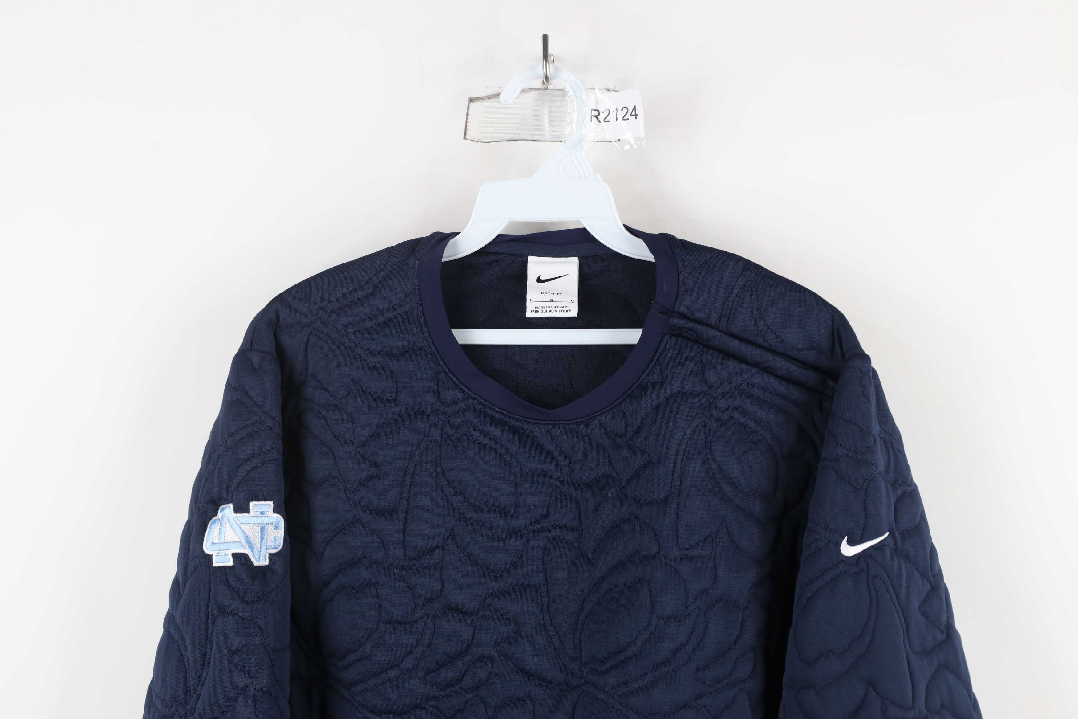 Nike × Vintage Nike Scott Mini Swoosh Quilted Golf Mid Layer Sweatshirt Size L / US 10 / IT 46 - 2 Thumbnail