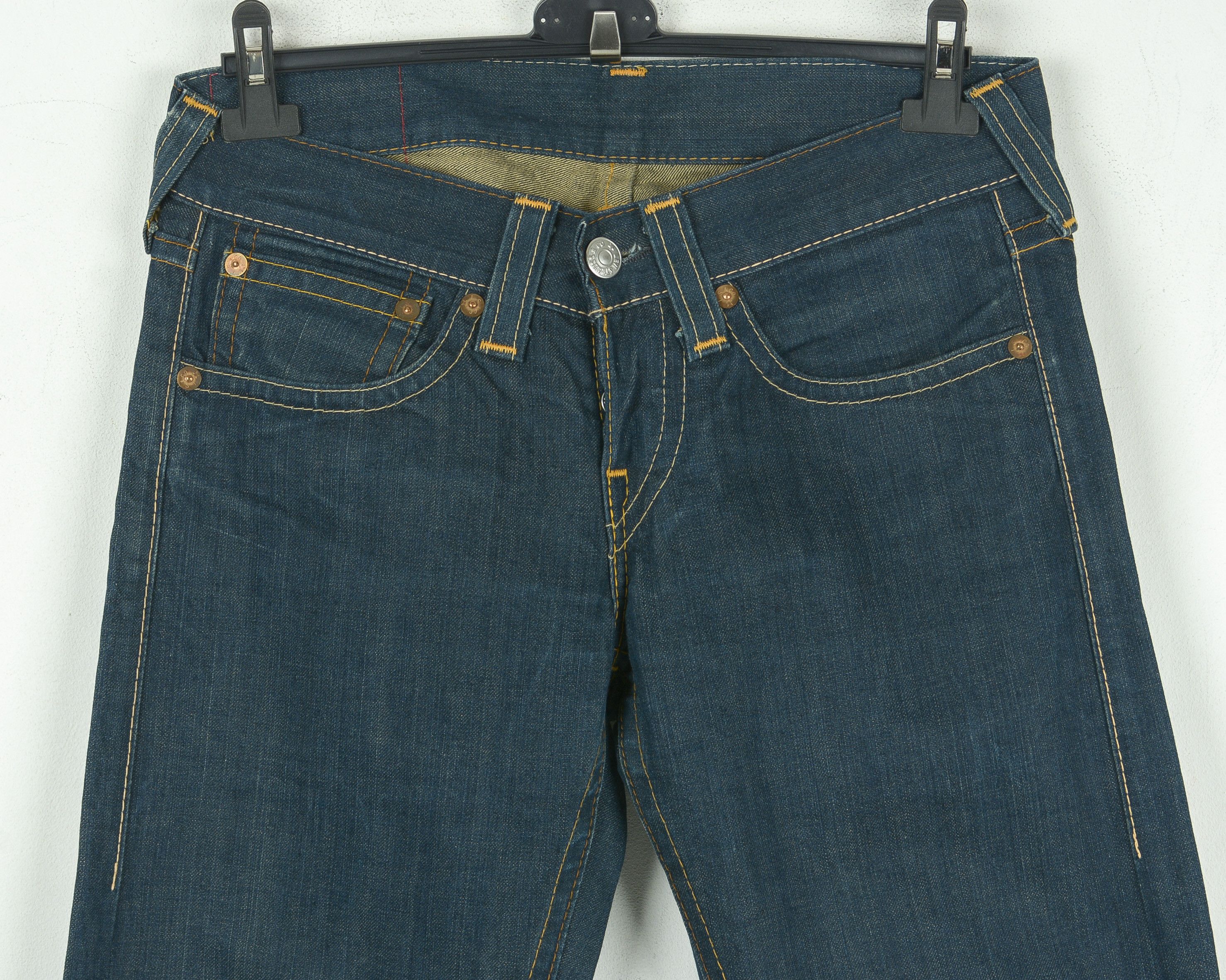 Levi's RED Unwashed Denim 01F F02 W32 L32 Relaxed Jeans Pants Navy Size US 32 / EU 48 - 2 Thumbnail