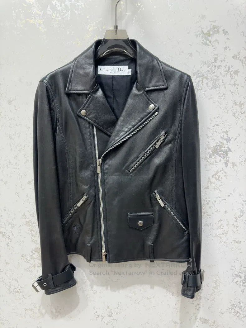 Dior Dior CD logo leather jacket Size XXS / US 00 / IT 34 - 1 Thumbnail
