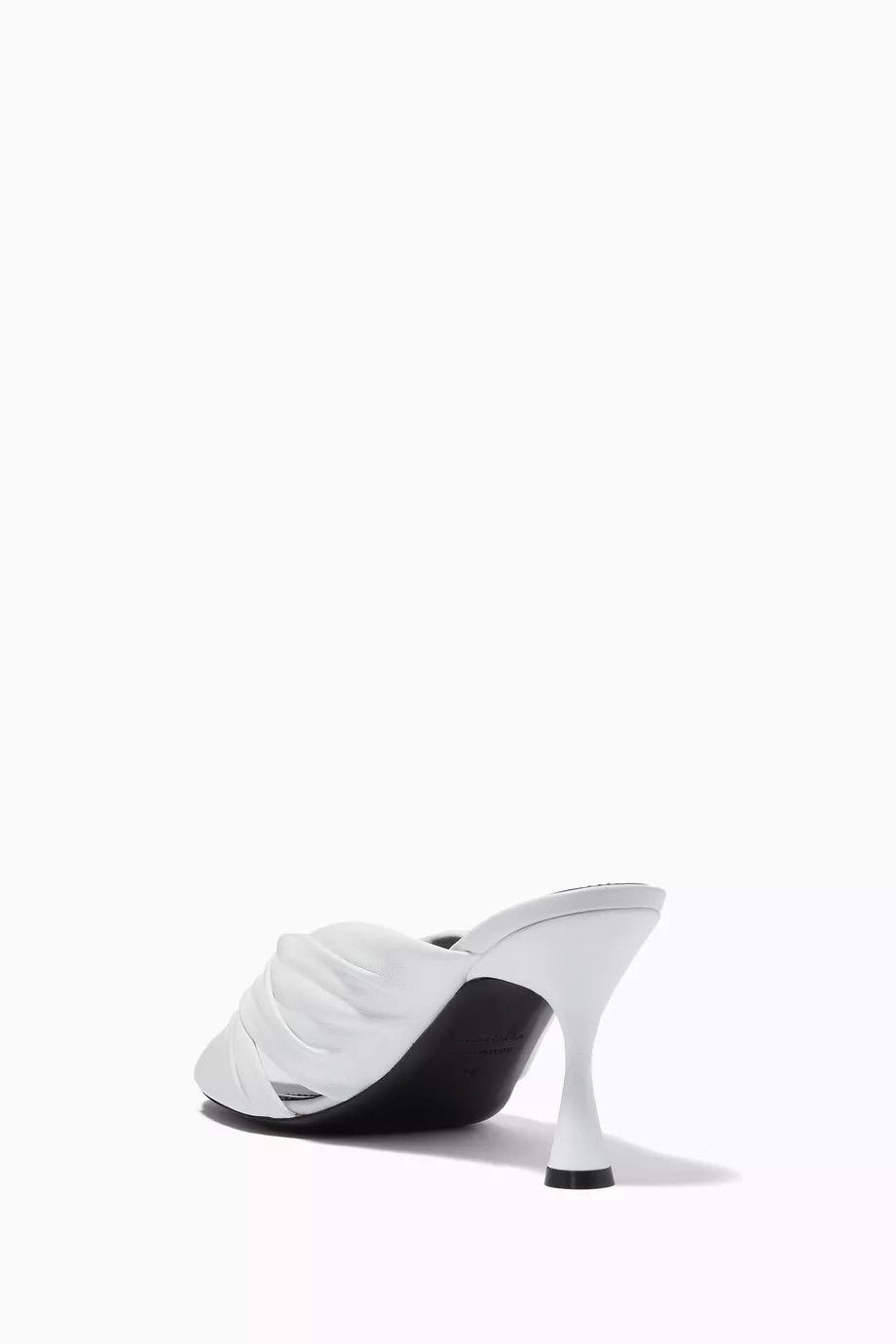 Balenciaga o1y0625 Leather Mules in White Size US 5 / IT 35 - 3 Thumbnail