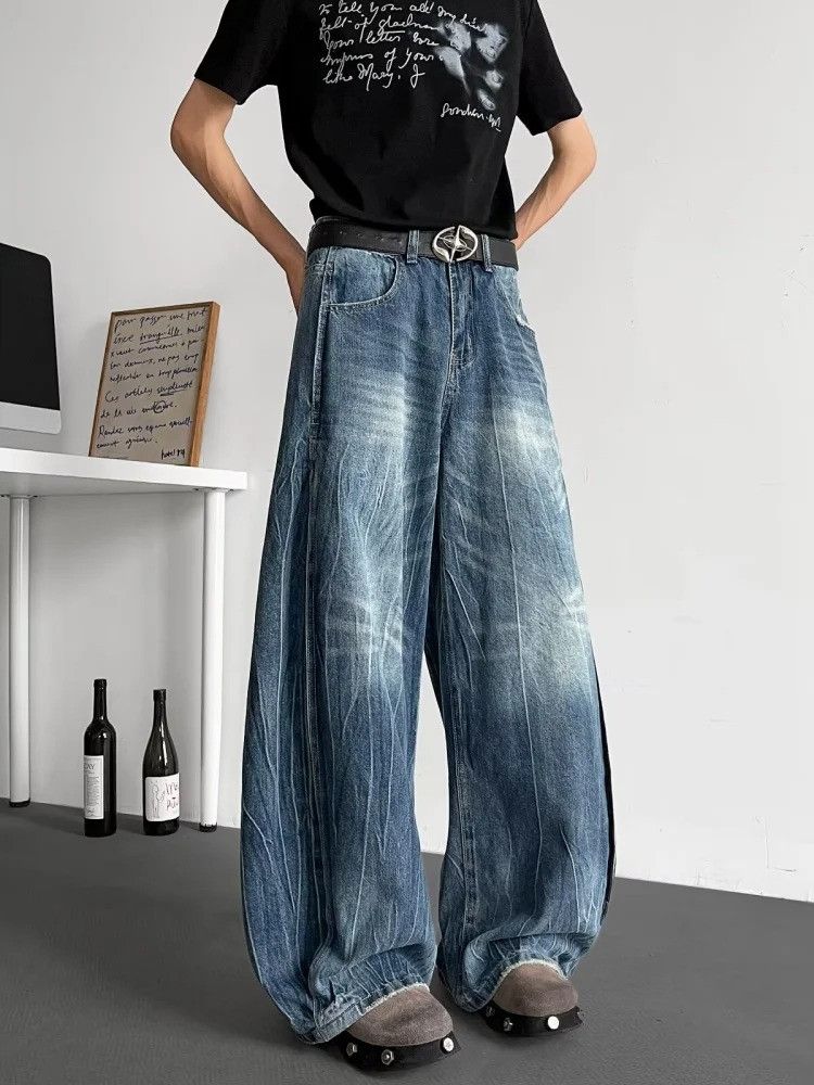 Vintage Y2K Patchwork Baggy Jeans Size US 30 / EU 46 - 5 Thumbnail