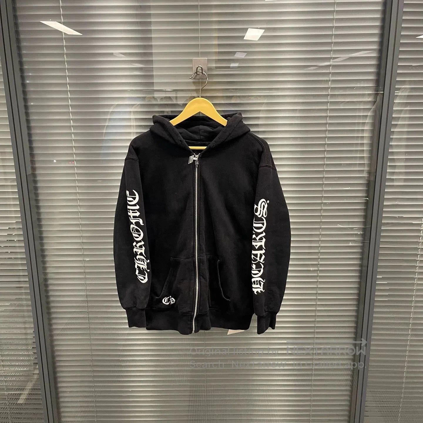Chrome Hearts Black Zip-Up Hoodie with Graphic Sleeves. Size US M / EU 48-50 / 2 - 1 Thumbnail