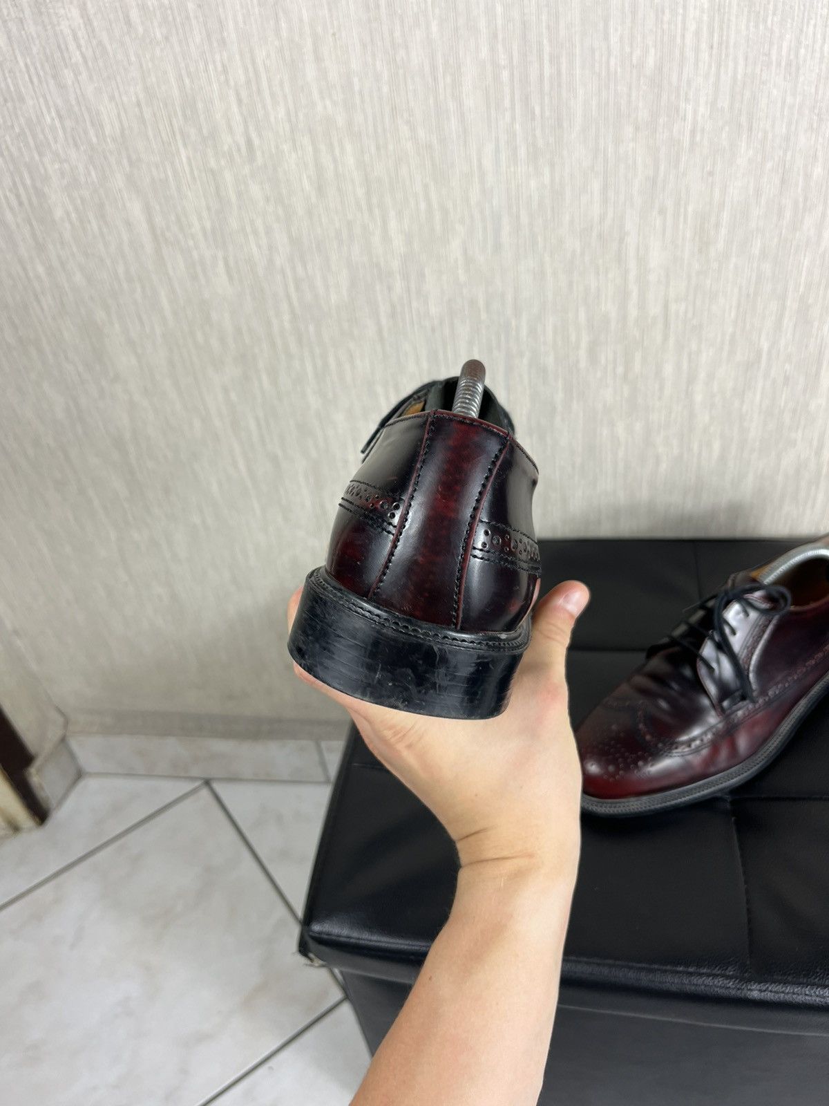Leather × Vintage Vintage Thomas Stanford leather wine classic loafers shoes Size US 10 / EU 43 - 6 Thumbnail