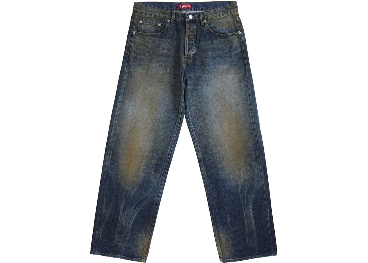 Supreme Distressed Loose Fit Selvedge Jean