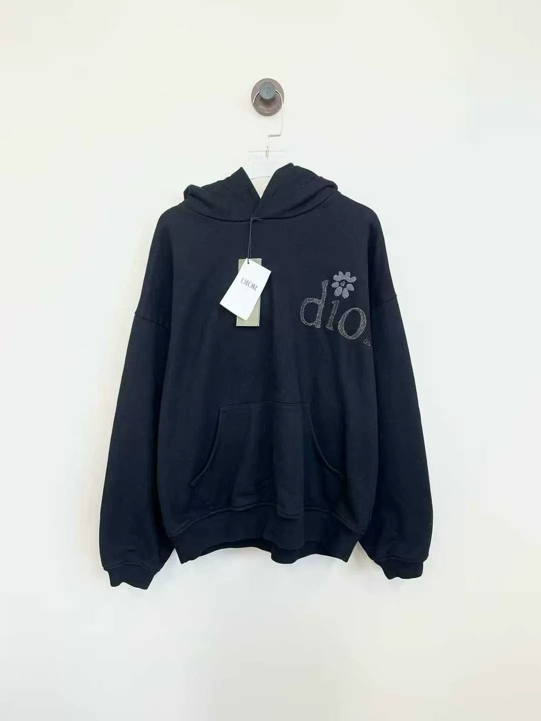 Dior black embroidered logo hooded sweatshirt Size XS / US 0-2 / IT 36-38 - 1 Thumbnail