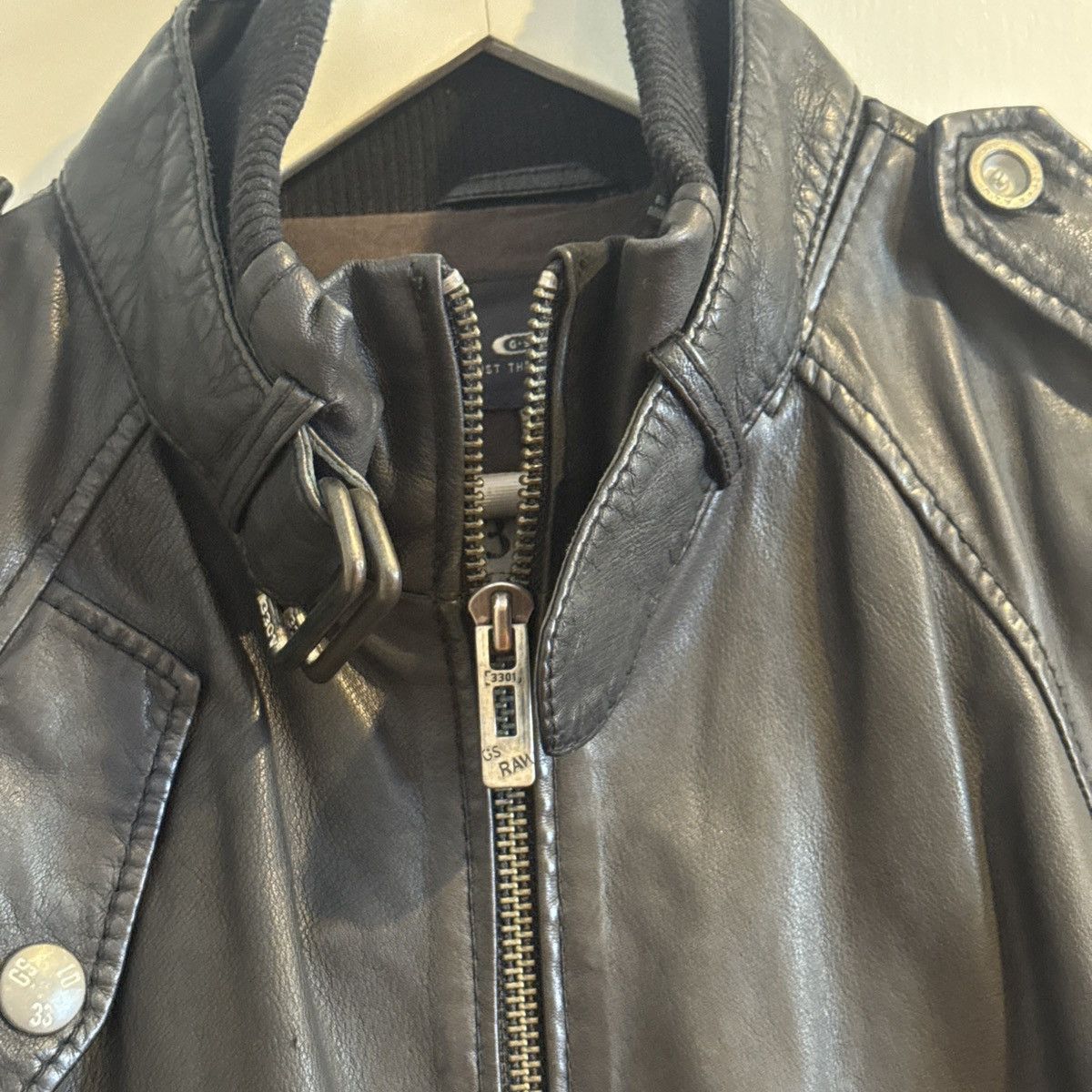 G-Star G-Star Black Astron Leather Bomber Jacket ~ MED Size US M / EU 48-50 / 2 - 9 Thumbnail