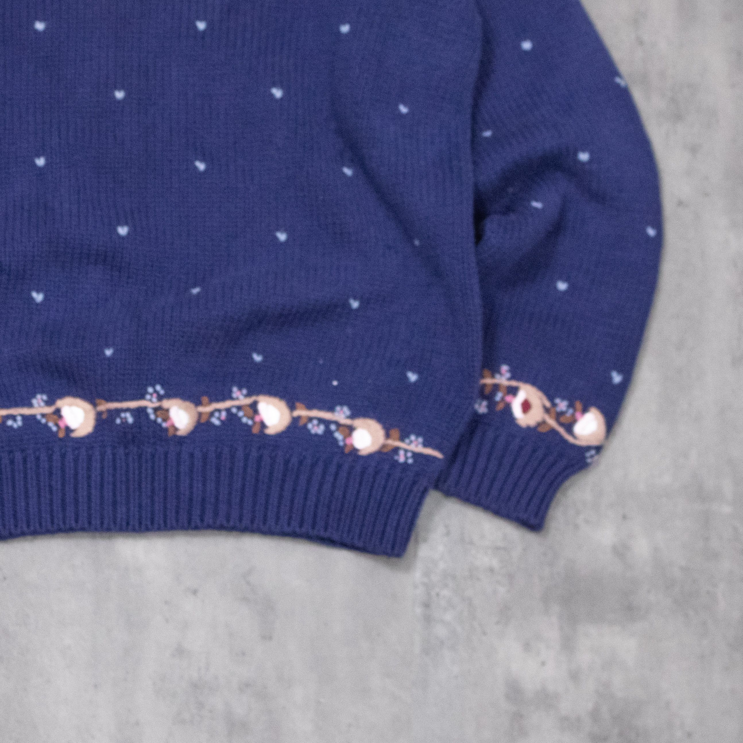 Foot Locker Vintage VTG 90's Cottage Core Embroidered Crewneck Sweater Size US M / EU 48-50 / 2 - 3 Thumbnail
