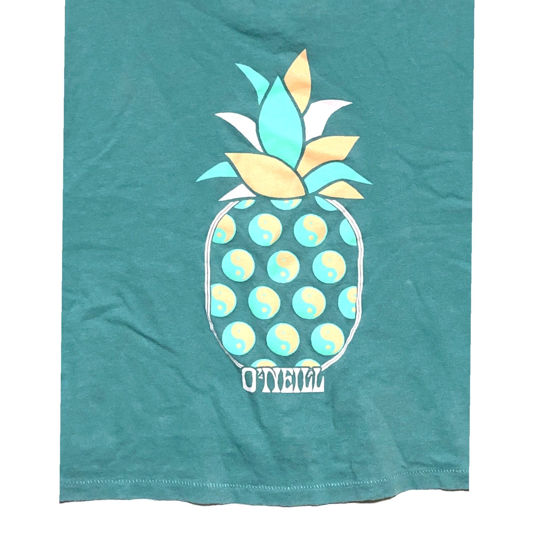 O'Neill ONeill Pineapple Boxy Cropped T Shirt Juniors L Ying Tang Indie Vacation Beachy Shirt Women's L Green Size L / US 10 / IT 46 - 3 Thumbnail