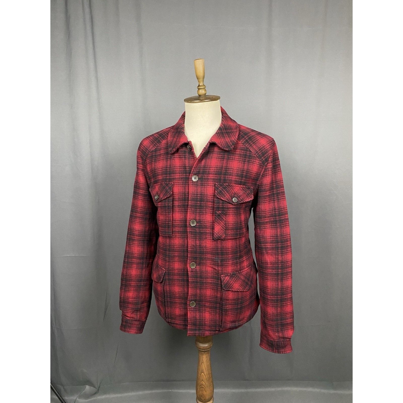 Paul Smith Paul Smith Men's Red Checked Wool Country Jacket Coat Size L Size US L / EU 52-54 / 3 - 5 Thumbnail