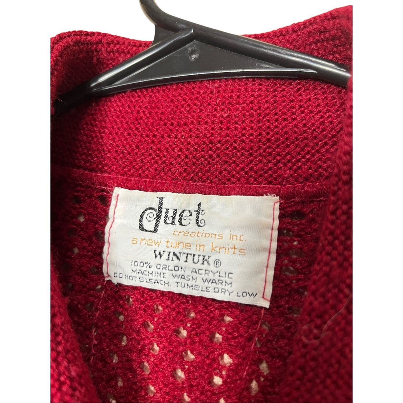Other Vintage Duet Creations Red Knit Cardigan Sweater Size M Size M / US 6-8 / IT 42-44 - 5 Thumbnail