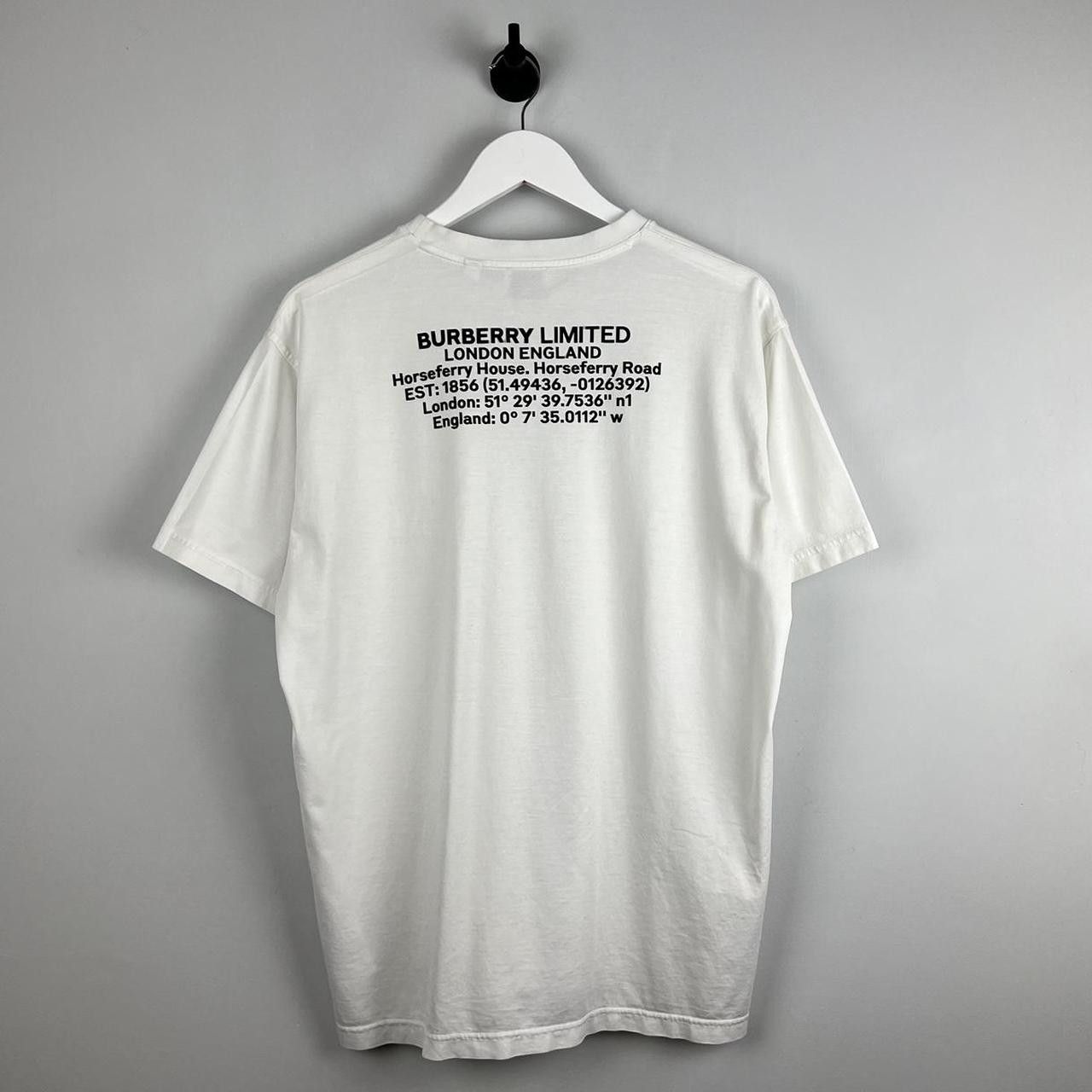 Image of Burberry Script Logo T-Shirt in White, Men's (Size Small)