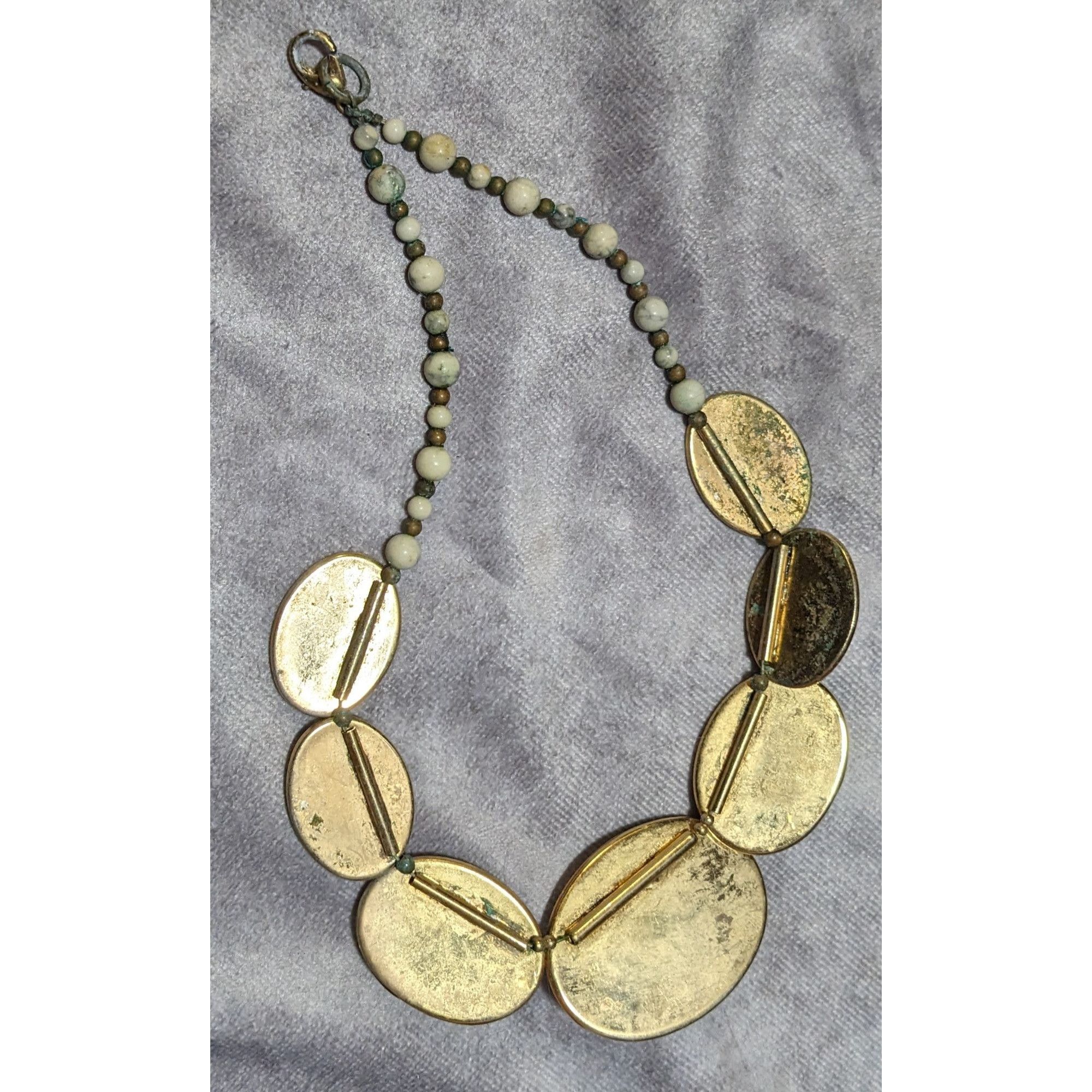 Other Vintage Carved Stone Beaded Cabochon Necklace Size ONE SIZE - 16 Thumbnail