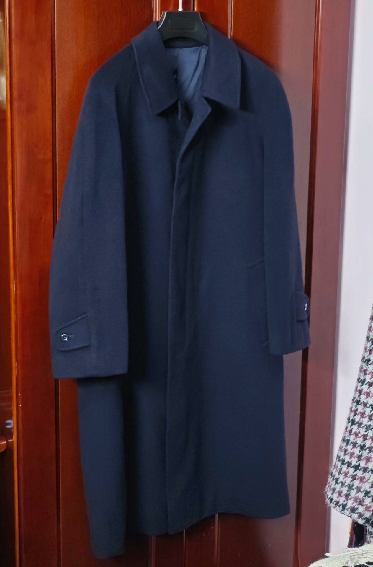 Japanese Brand Woolen Cashmere Coat with Shoulder Sleeves Size US S / EU 44-46 / 1 - 1 Thumbnail
