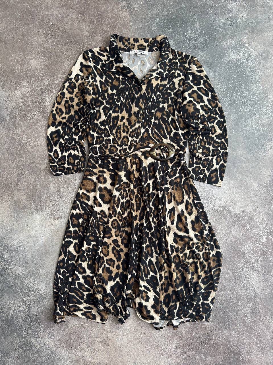 Hysteric Glamour × Vintage Morgan de Toi Leopard Printed Glam Belted Long Sleeve Dress Size S / US 4 / IT 40 - 1 Thumbnail
