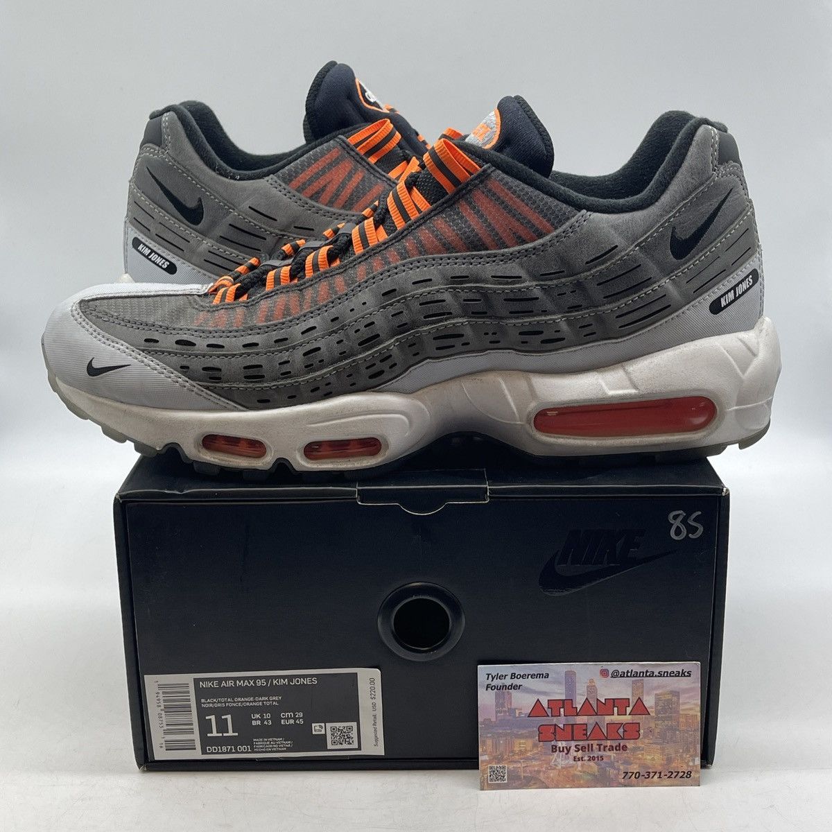 Nike Kim jones x air max 95 total orange Size US 11 / EU 44 - 1 Thumbnail