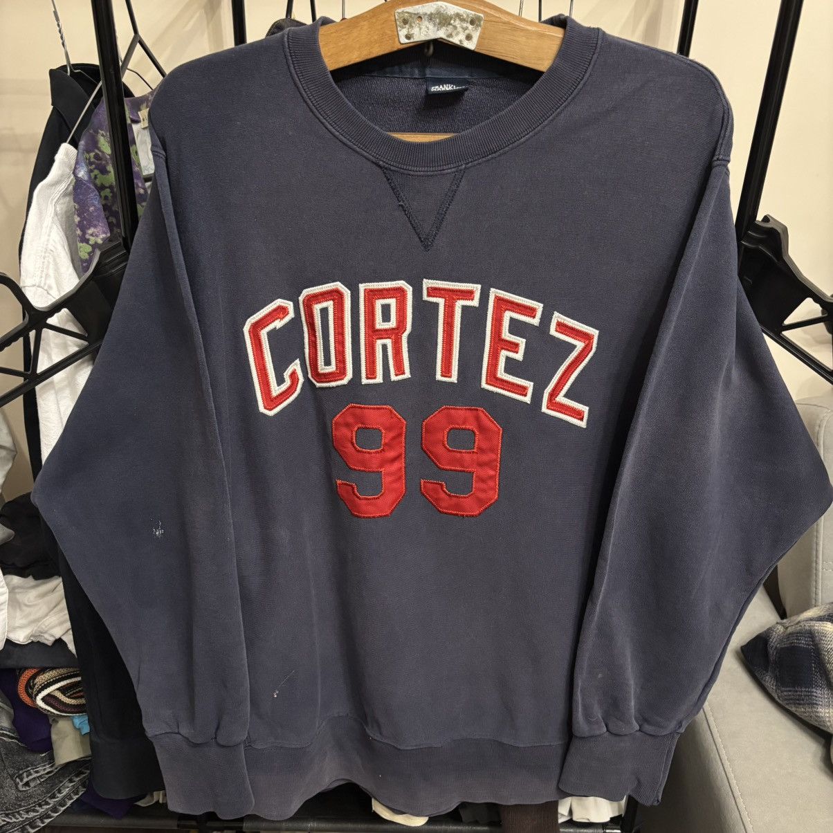 Vintage Vintage 90’s Faded Cortez 99 Sweatshirt F&M Italy Grunge Size US XL / EU 56 / 4 - 1 Thumbnail