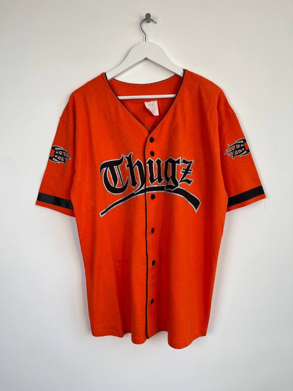 WWE Vintage WWE Wrestling Tazzmission Thugz Orange Jersey Size US L / EU 52-54 / 3 - 1 Thumbnail