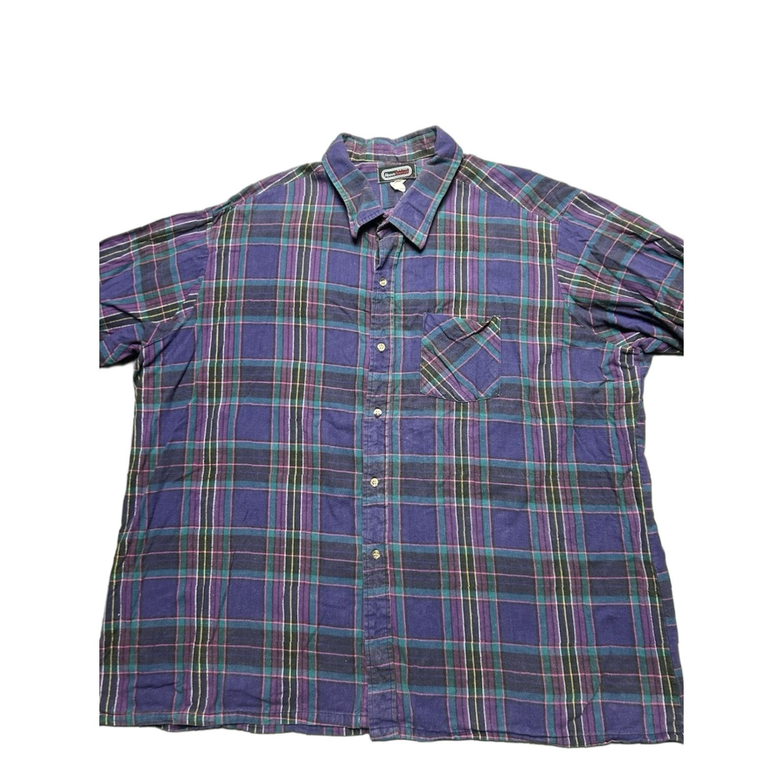 Vintage VINTAGE 80s long sleeve flannel shirt brushed cotton soft plaid purple men’s 3XL Size US XXL / EU 58 / 5 - 1 Thumbnail
