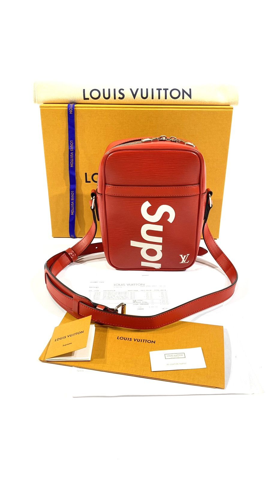 Louis Vuitton × Supreme Louis Vuitton X Supreme Danube PM EPI Leather Cross Body Bag Size ONE SIZE - 1 Thumbnail
