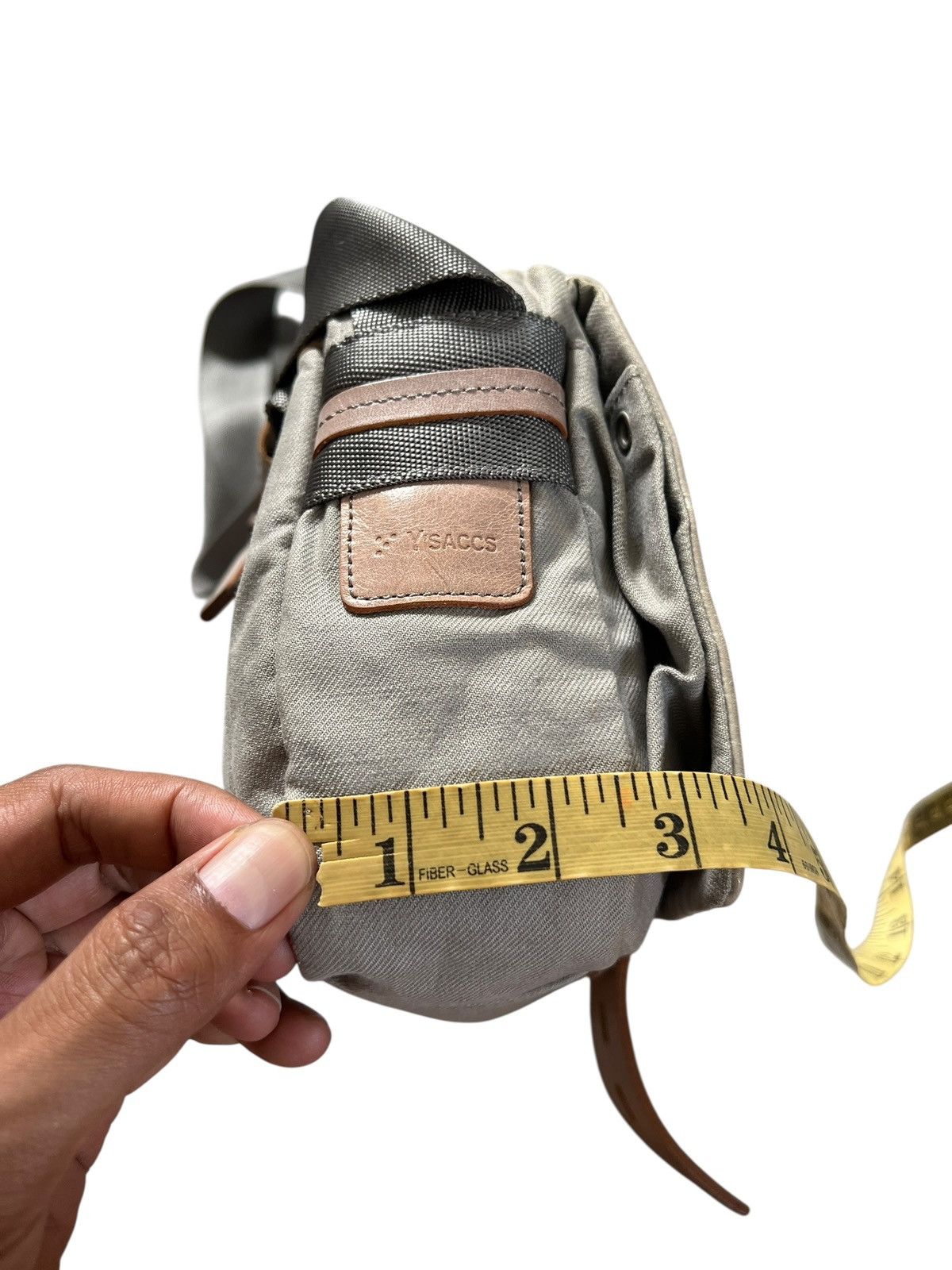 Yohji Yamamoto Yohji Yamamoto Y’SACCS Leather + Canvas Sling Bag Size ONE SIZE - 19 Thumbnail