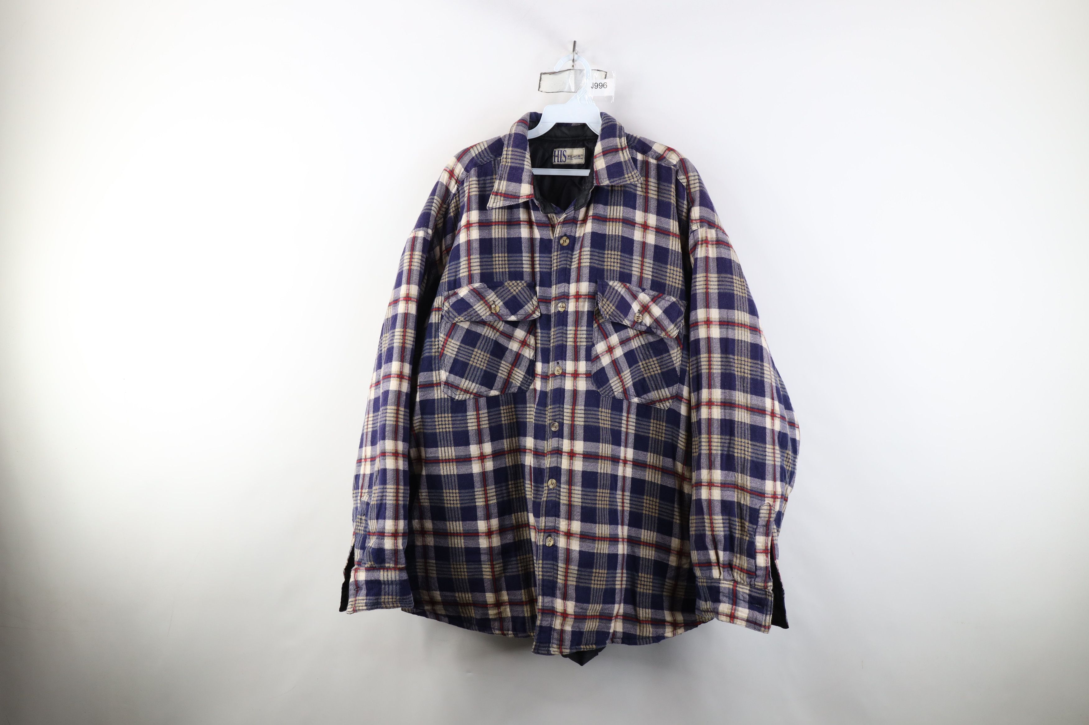 Vintage Vintage 90s Streetwear Quilted Flannel Button Shirt Jacket Size US XL / EU 56 / 4 - 1 Thumbnail