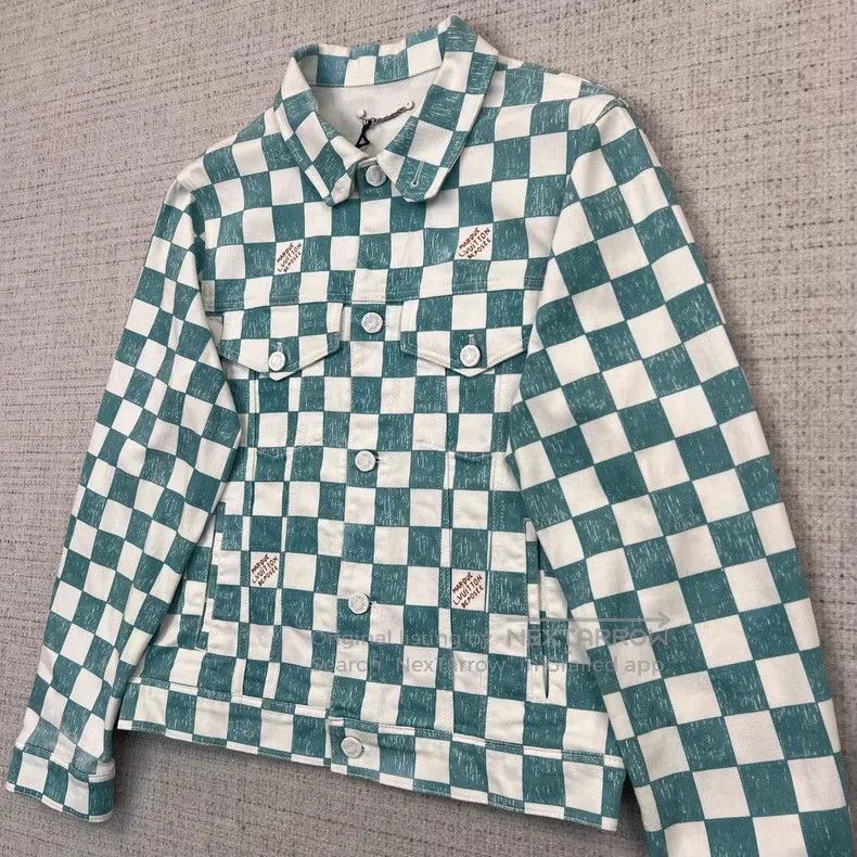Louis Vuitton Louis Vuitton Lapel checkered single-breasted denim jacket Size US S / EU 44-46 / 1 - 2 Thumbnail