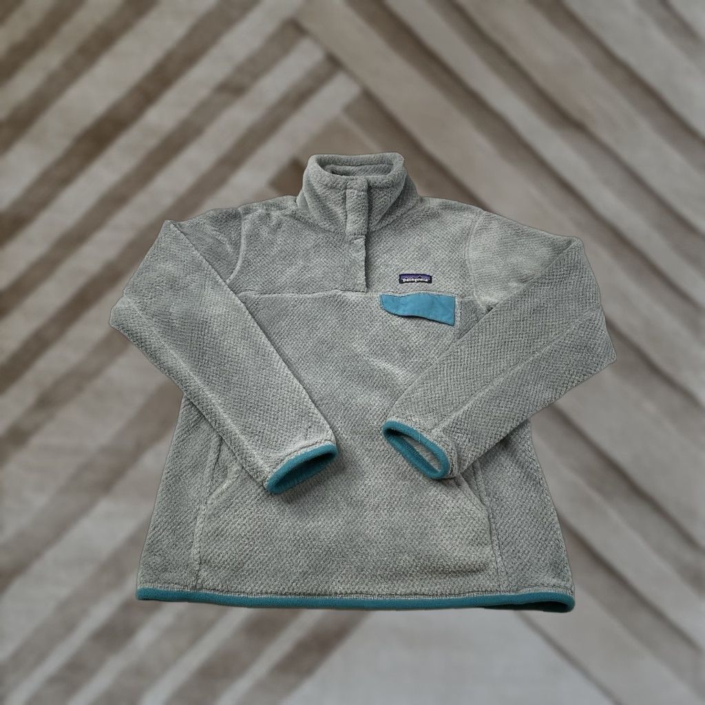 Patagonia Patagonia Jacket Women's Small Re-Tool Snap-T Fleece Gray Teal Jacket Size S / US 4 / IT 40 - 1 Thumbnail