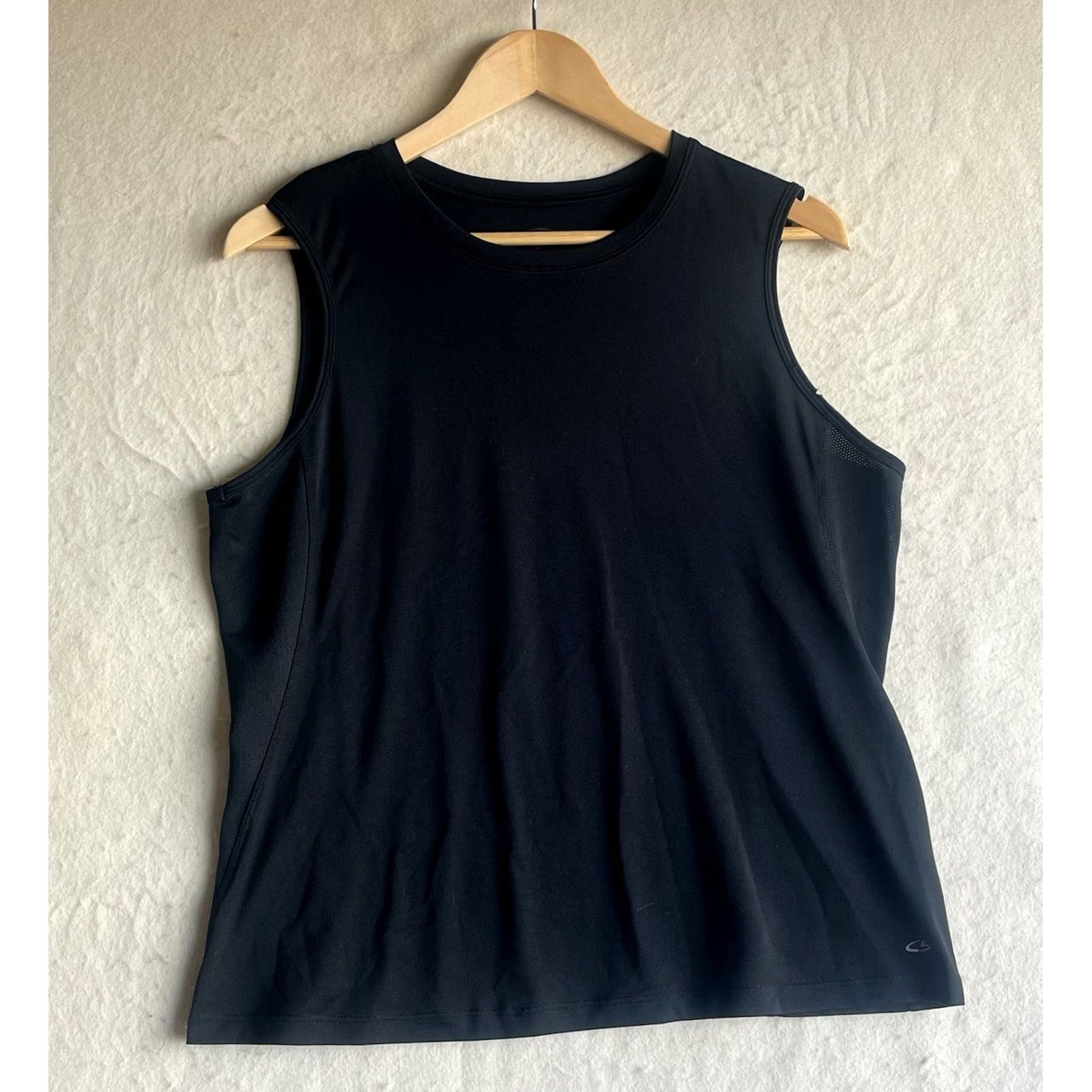 Champion Champion Tank Top Woman Black XL Crew Neck Athletic Lightweight Sleeveless Shirt Shirt Logo Casual Travel Modern Basic Cotton Blend Sports Women Mens? Size XL / US 12-14 / IT 48-50 - 2 Thumbnail