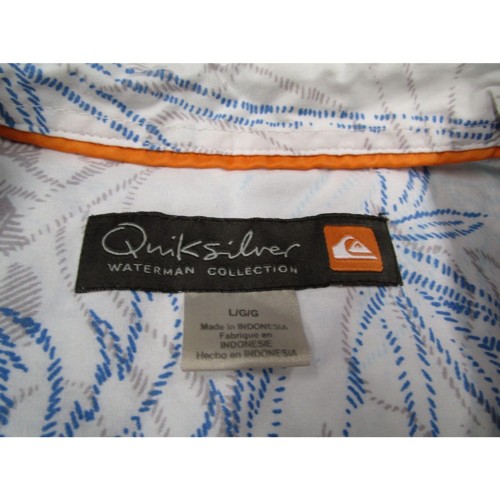 Quiksilver Quiksilver Waterman Shirt Mens Large White Hawaiian Floral Short Sleeve Button Up Size US L / EU 52-54 / 3 - 3 Thumbnail