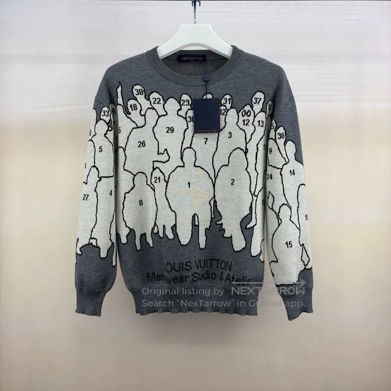 Louis Vuitton Louis Vuitton Portrait logo knitted sweatshirt Size US M / EU 48-50 / 2 - 1 Thumbnail