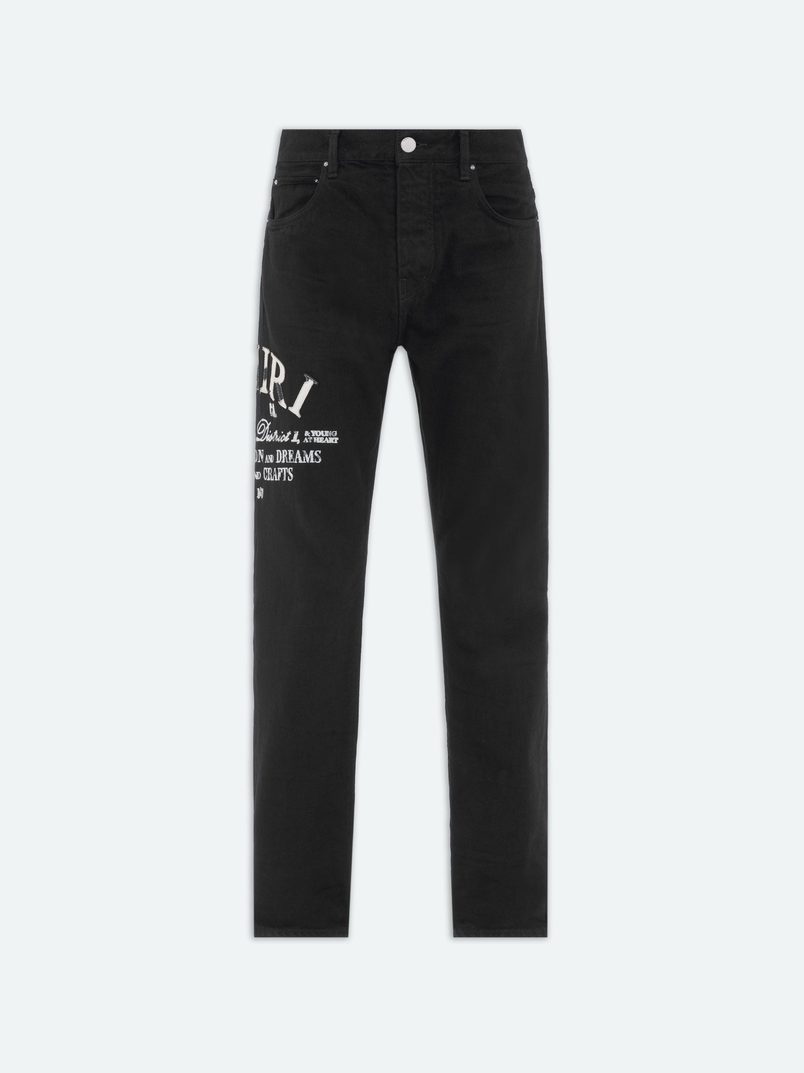 Amiri o1y0525 Logo Denim Pant in Black Size US 31 - 1 Thumbnail