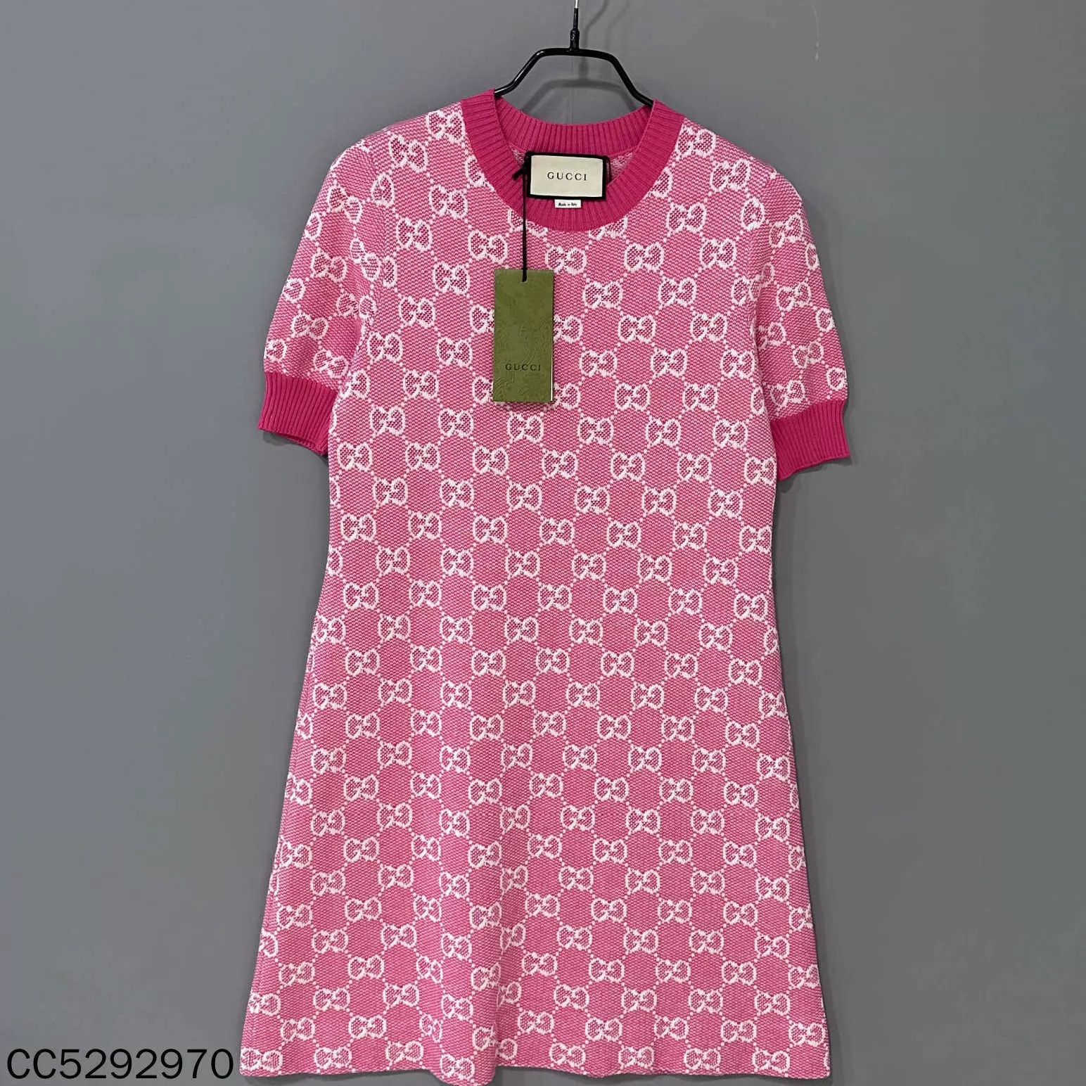 Gucci Gucci Pink GG Print Dress Size S Size S / US 4 / IT 40 - 1 Thumbnail