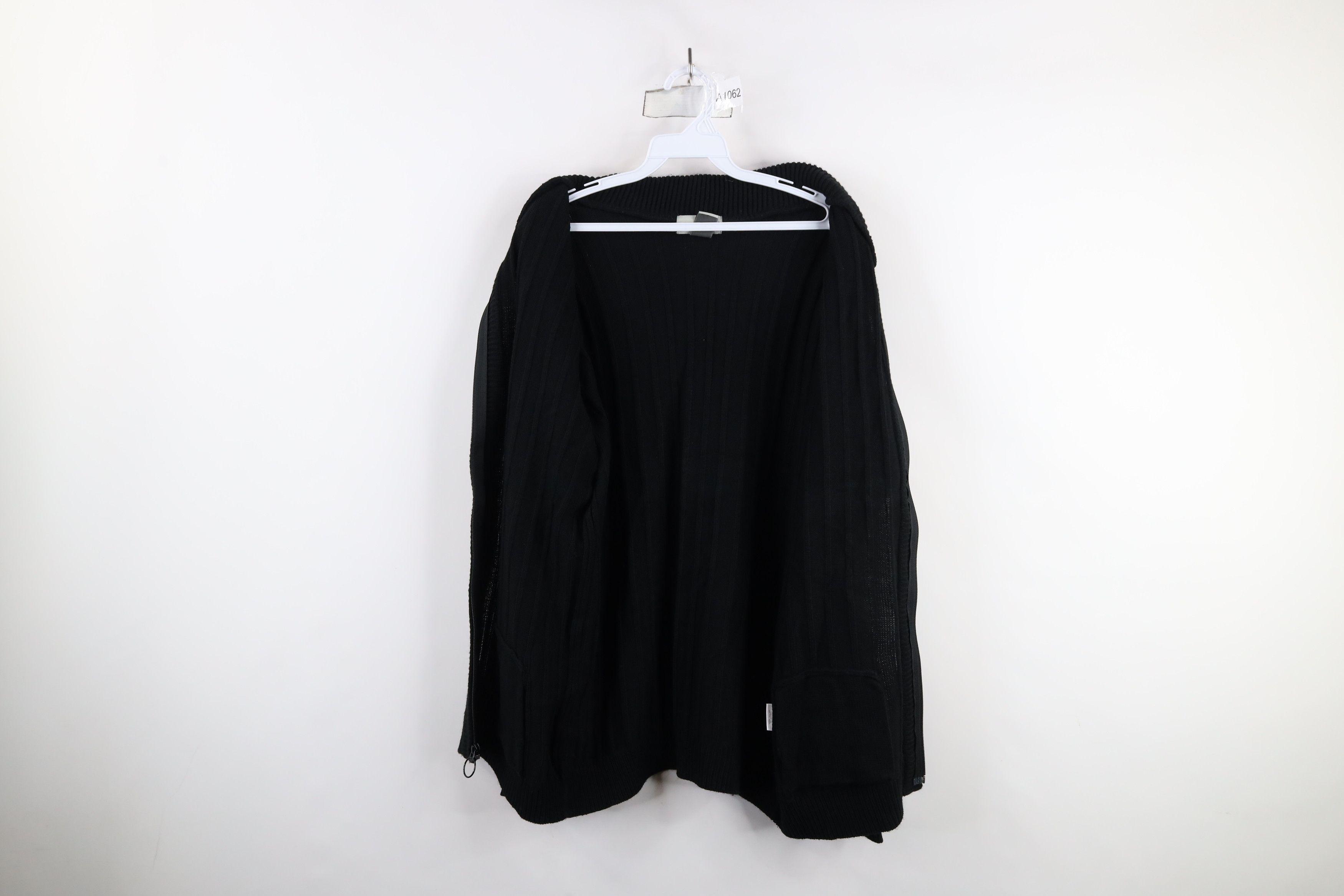 Vintage Vintage 90s Streetwear Ribbed Knit Full Zip Cardigan Sweater Size US L / EU 52-54 / 3 - 9 Thumbnail