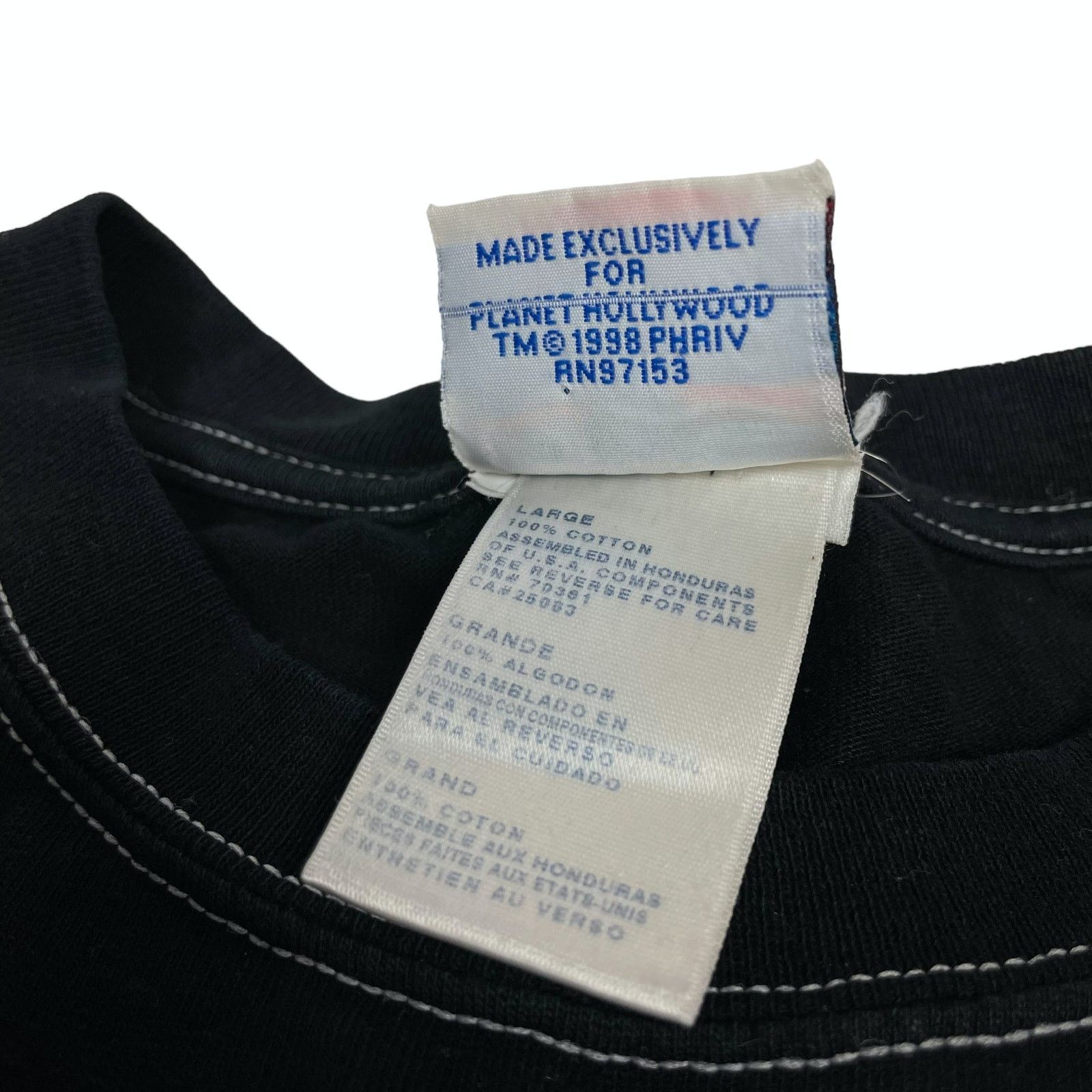 Planet Hollywood × Vintage Planet Hollywood Men Black Cotton Short Sleeve T-Shirt Large Size US L / EU 52-54 / 3 - 9 Thumbnail