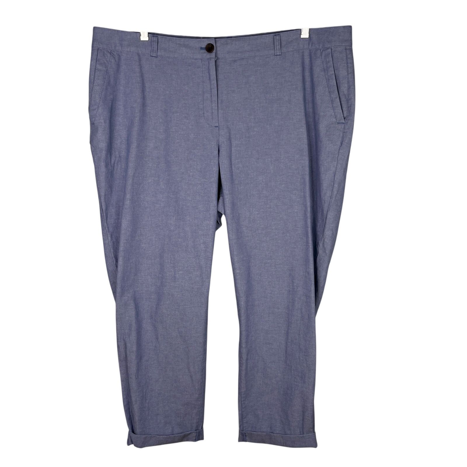 Other Talbots Plus Womens Pants 18W Light Blue Cotton Lightweight Size 40" / US 18 - 1 Thumbnail