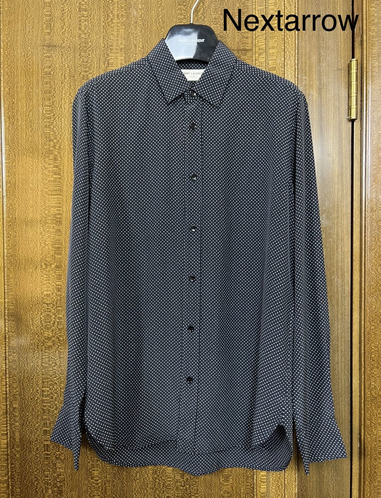Saint Laurent Paris × Yves Saint Laurent Saint Laurent slp15fw silk polka dot shirt2412-Nextarrow Size US M / EU 48-50 / 2 - 1 Thumbnail