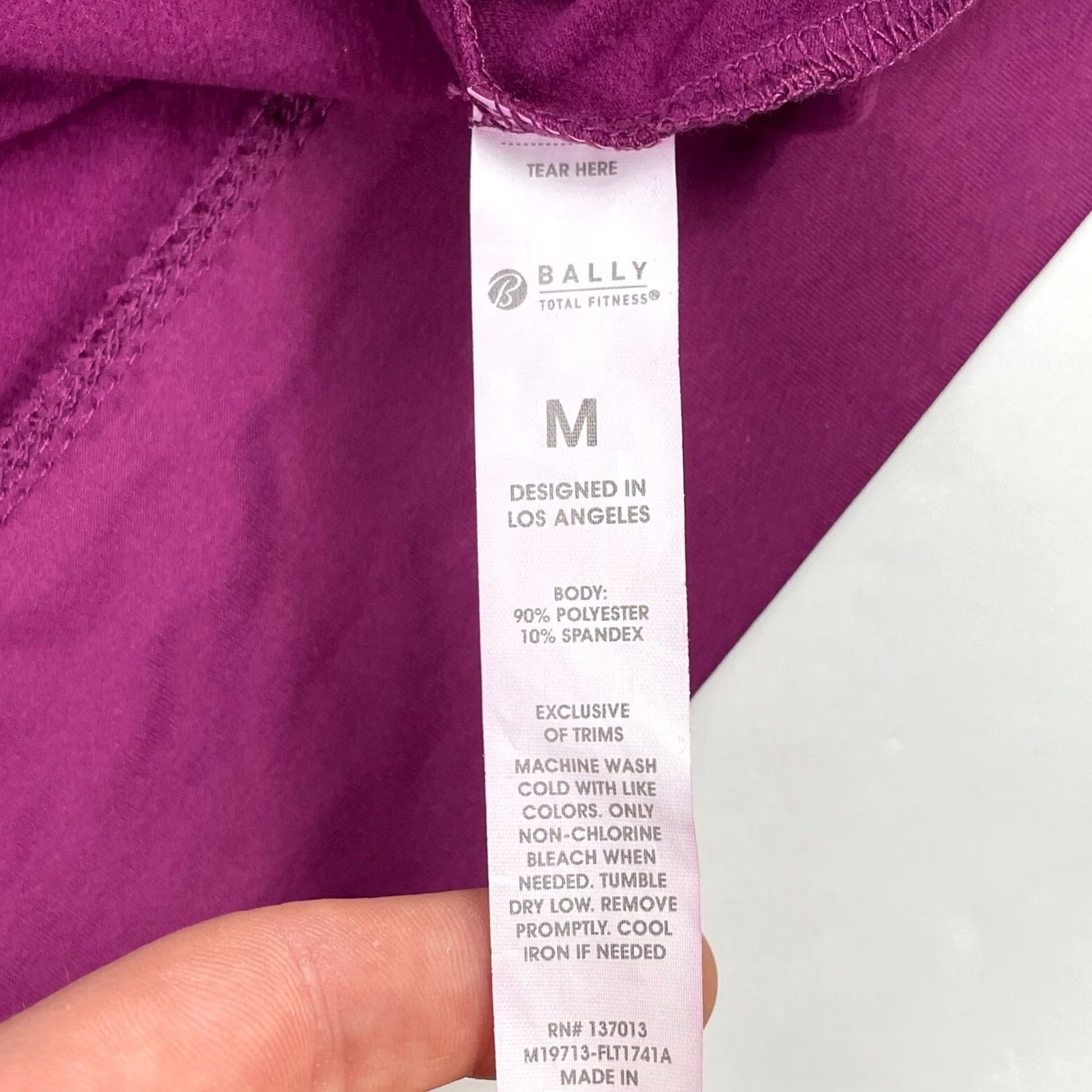 Bally Bally Hoodie Womens Medium Purple Lightweight Long Sleeve Pullover - Workout Apparel Size M / US 6-8 / IT 42-44 - 6 Thumbnail