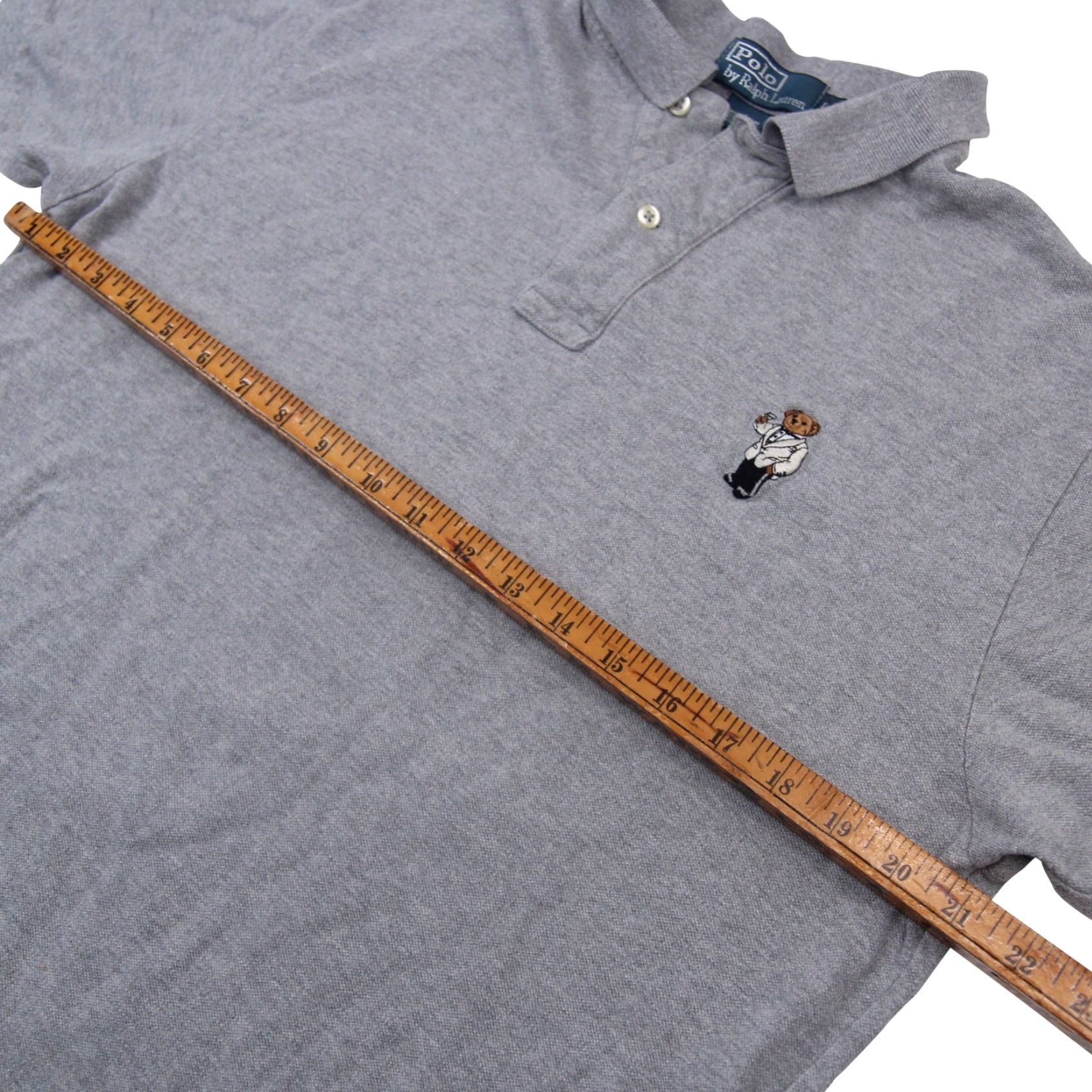 Polo Ralph Lauren VINTAGE Polo Ralph Lauren Martini Polo Bear Polo Shirt Mens L Gray Polo Bear Martini Polo Shirt Size US L / EU 52-54 / 3 - 4 Thumbnail