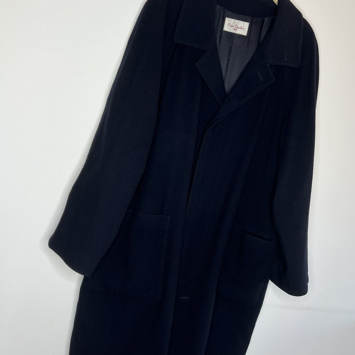 Pierre Cardin × Vintage Vintage Pierre Cardin Wool Cashmere Navy Long Coat Size US L / EU 52-54 / 3 - 3 Thumbnail