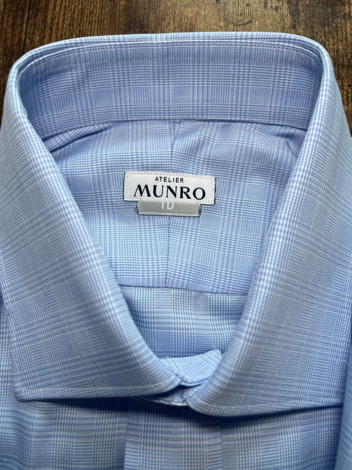Other Atelier Munro ID Custom Glen Plaid Dress Shirt Size US L / EU 52-54 / 3 - 5 Thumbnail