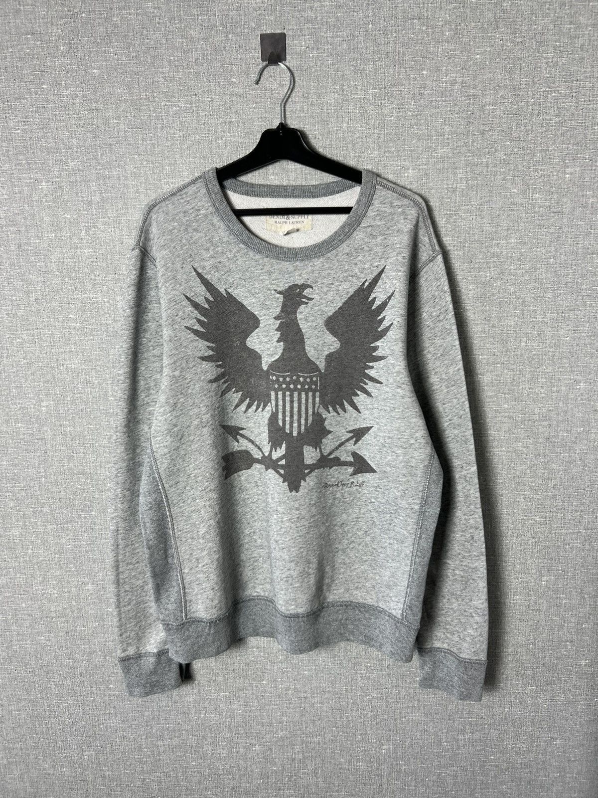 Denim & Supply Ralph Lauren VNTG Denim & Supply Ralph Lauren Eagle Big Logo Sweatshirt Size US XL / EU 56 / 4 - 1 Thumbnail