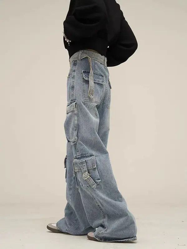 Japanese Brand VIBE vintage multi-pocket wash design work jeans Size US 30 / EU 46 - 3 Thumbnail