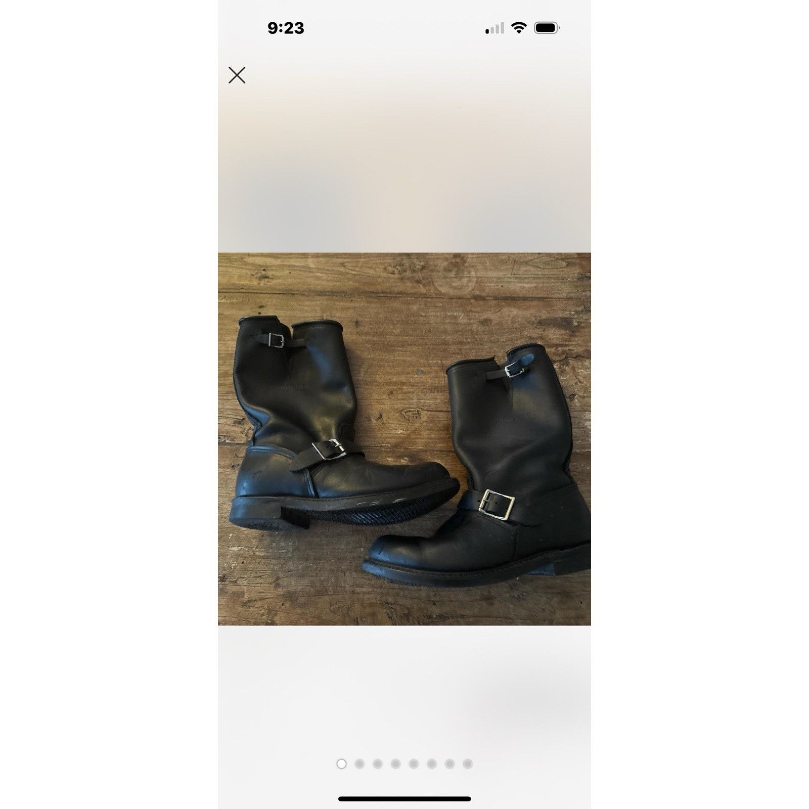 Other Vintage 80s Carolina slouchy Moto Black Leather boots size 8 Size US 8 / IT 38 - 1 Thumbnail