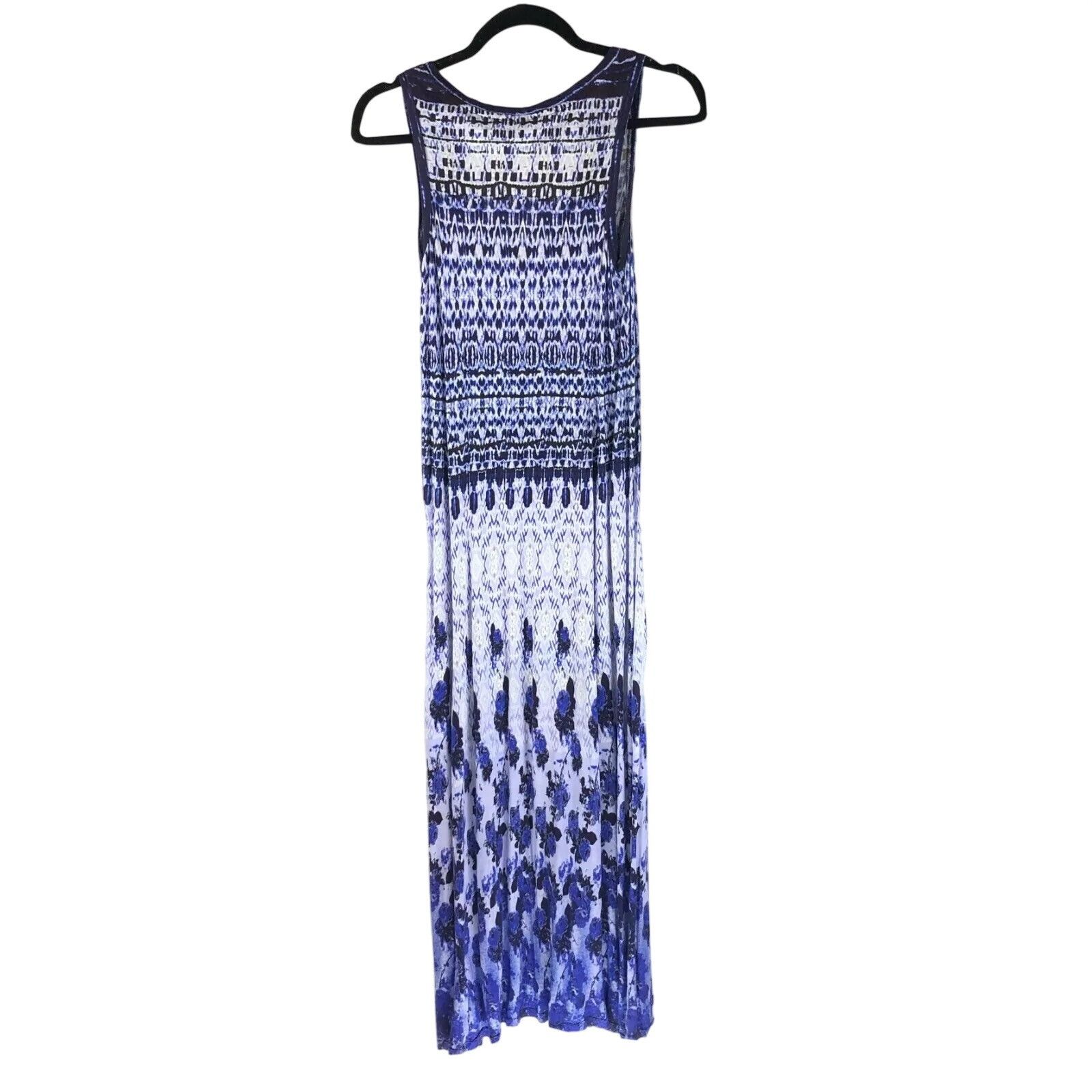 Soft Surroundings Soft Surroundings Maxi Dress Sleeveless Ikat Geometric Flora Size XS / US 0-2 / IT 36-38 - 2 Thumbnail