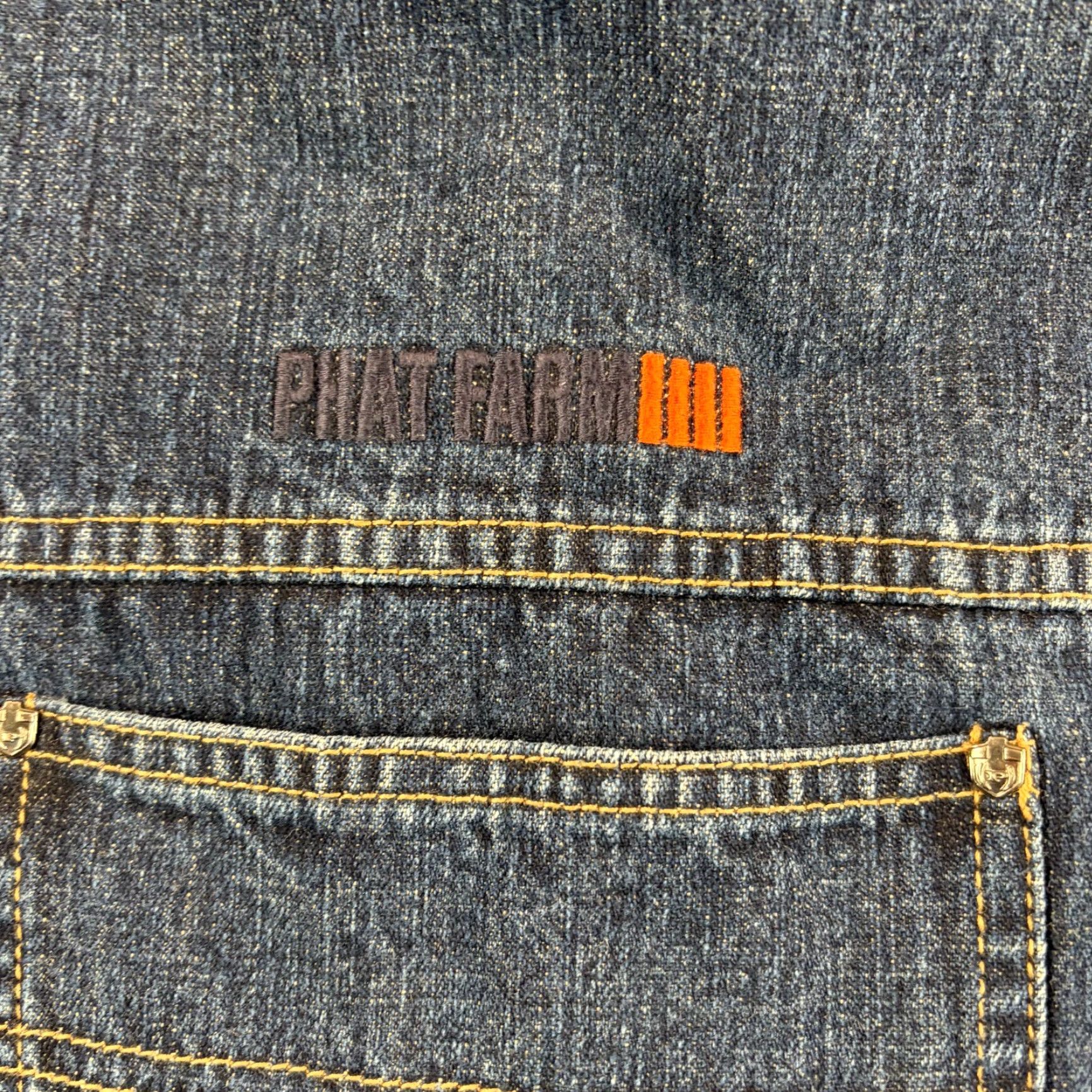 Phat Farm VINTAGE Phat Farm Denim Baggy Hip Hop Jacket 3XL Jeans 38x33 Set Size US 39 - 3 Thumbnail