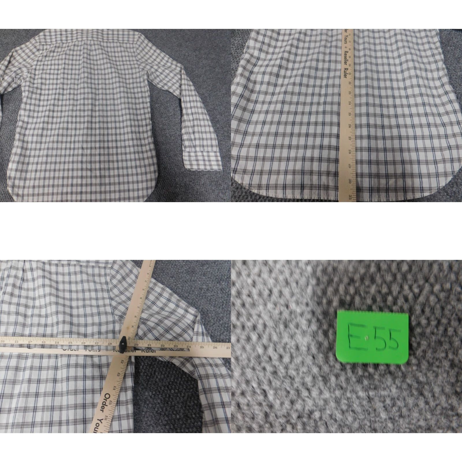 Lucky Brand Lucky Brand Shirt Mens Medium Gray Plaid Button Up Knit Cotton Long Sleeve Collared Regular Size US M / EU 48-50 / 2 - 8 Thumbnail