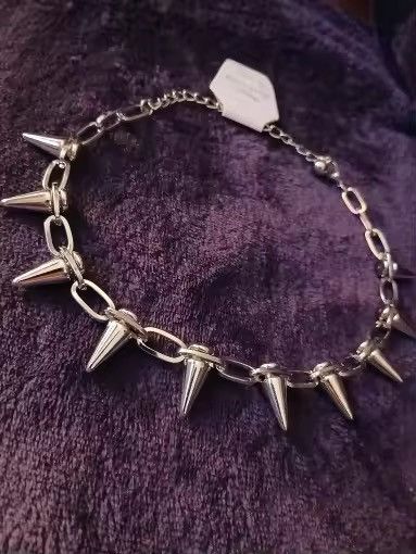 Japanese Brand Punk Gothic Studded Rivet Spikes Necklace Size ONE SIZE - 6 Thumbnail