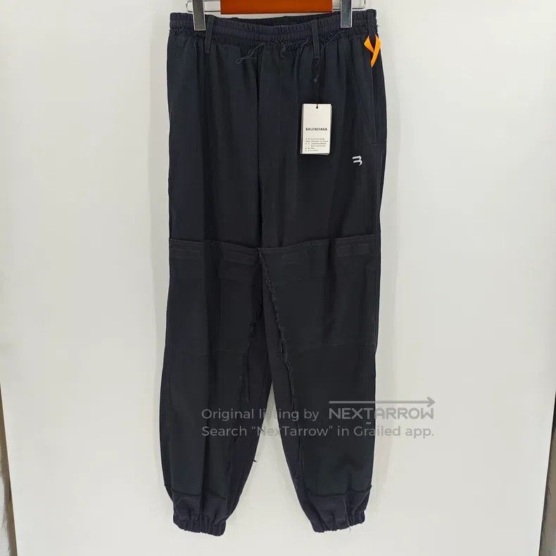 Balenciaga Balenciaga Black double hook embroidery distressed patchwo Size US 28 / EU 44 - 1 Thumbnail